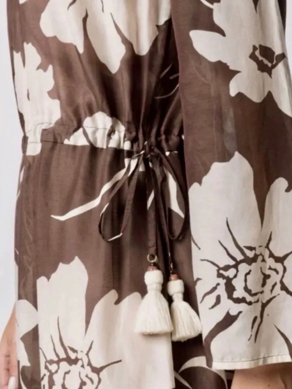 NWT Tory Burch Daisy Caftan in 🟤 ⚪️ Size Large